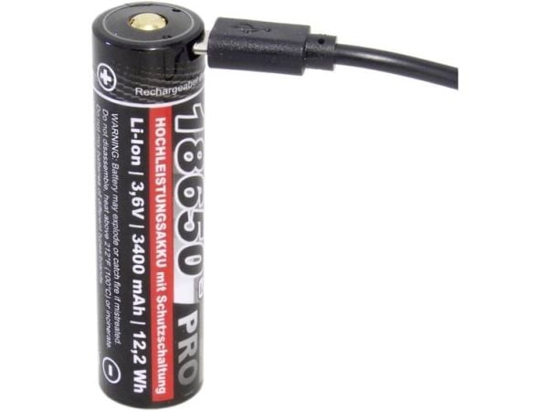 kraftmax Pro USB Erikoisakku 18650 Litium 3.6 V 3350 mAh