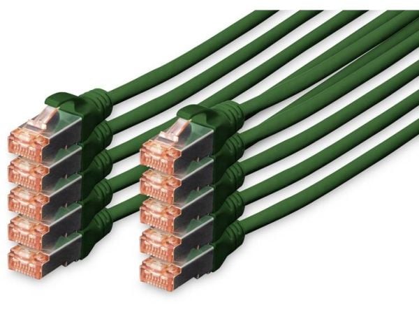 DIGITUS Professional - Koblingskabel - RJ-45 (hann) til RJ-45 (hann) - 3 m - SFTP, PiMF - CAT 6 - IEEE 802.3 - med støvel, halogenfri, uten hindrin...
