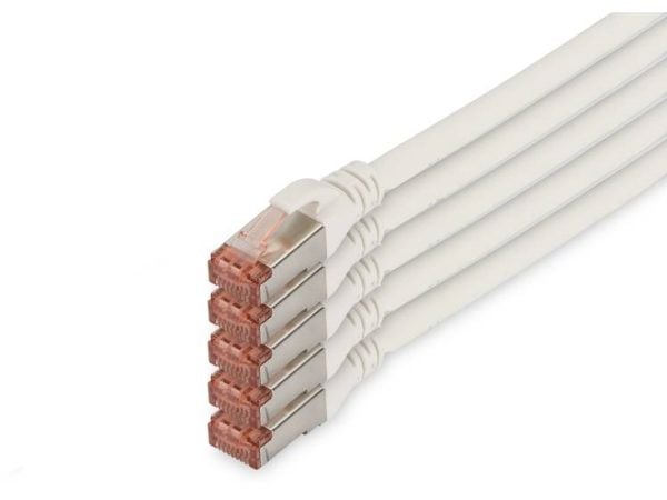DIGITUS Professional - Koblingskabel - RJ-45 (hann) til RJ-45 (hann) - 10 m - SFTP, PiMF - CAT 6 - IEEE 802.3 - halogenfri, formstøpt, uten hindrin...