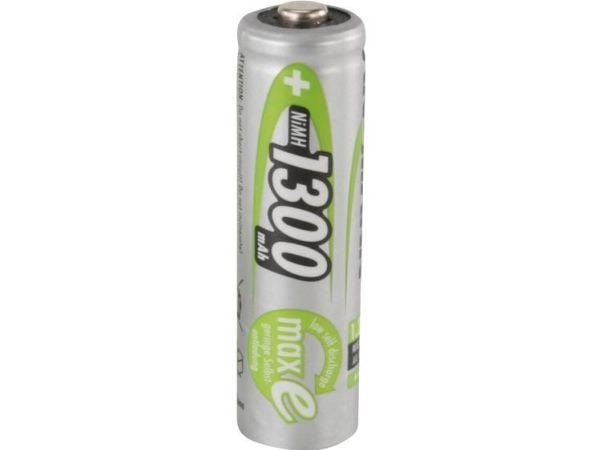 Ansmann Accu, AA, 1300 mAh, AA / HR6, Nikkelmetallhydrid (NiMH), 1,2 V, 1300 mAh, Sølv