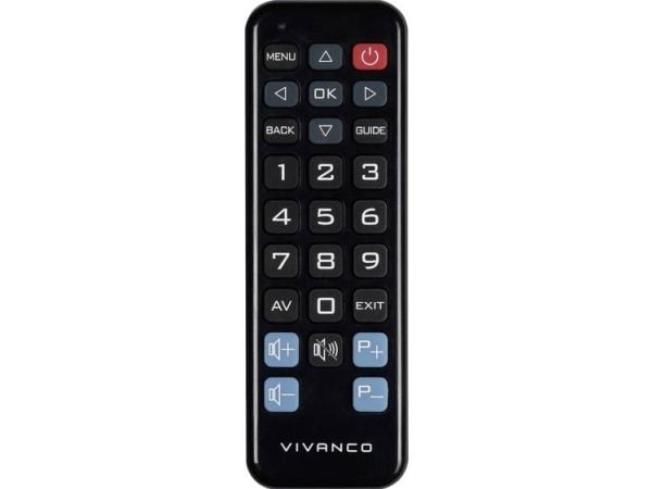 Vivanco RR Z130, TV, painikkeet, musta