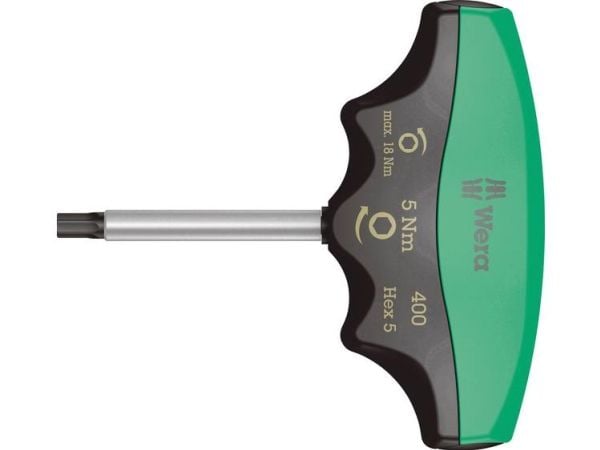 Wera 400 Hex, Liukukytkimellä varustettu momenttiavain, Mekaaninen, 3/8", 5 - 5 Nm, Musta, Vihreä, 150 mm