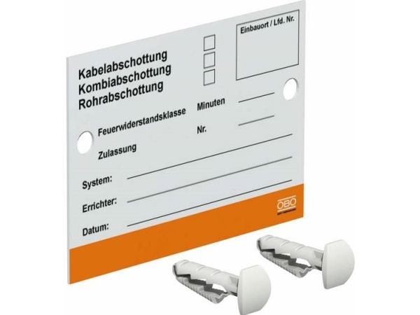 OBO BETTERMANN-tunnuskilpi KS-S-DE eristysjärjestelmille KS-SDE (7205425) OBO BETTERMANN-tunnuskilpi KS-S-DE eristysjärjestelmille KS-SDE (7205425)