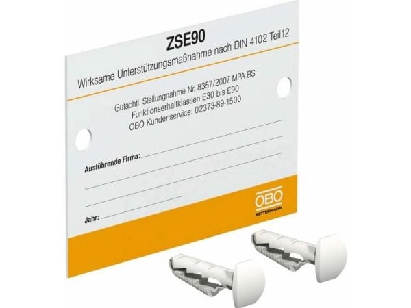 OBO Bettermann-tunnuskilpi KS-ZSE DE vedonpoistoa varten (7215750)