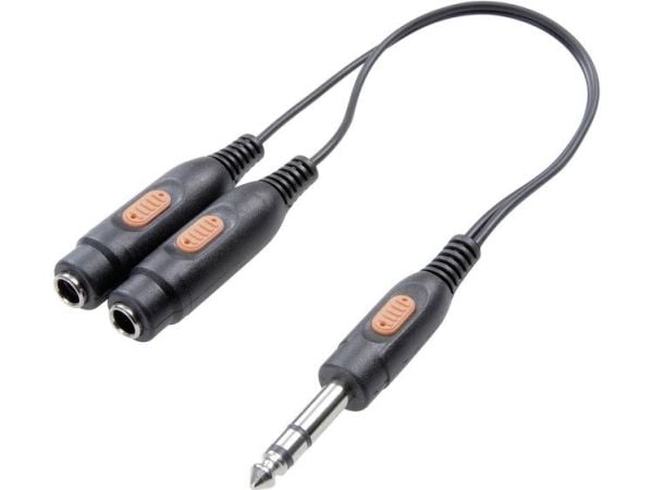 SpeaKa Professional SP-7869836 Jack Audio Y-sovitin [1x Jackstik 6,3 mm - 2x Jacktilslutning 6,3 mm] Lajittelu