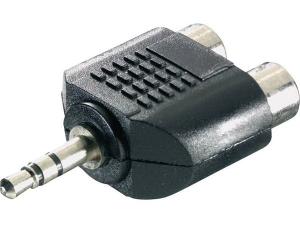 SpeaKa Professional SP-7870248, 3.5 mm, 2 x RCA, Svart