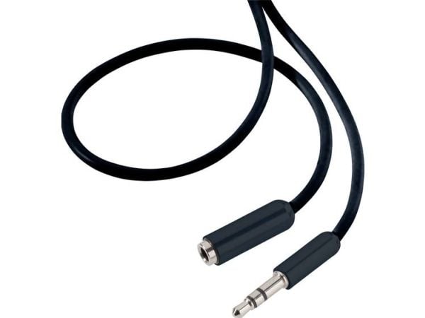 SpeaKa Professional SP-7870468, 3.5mm, Hankjønn, 3.5mm, Hunkjønn, 3 m, Sort
