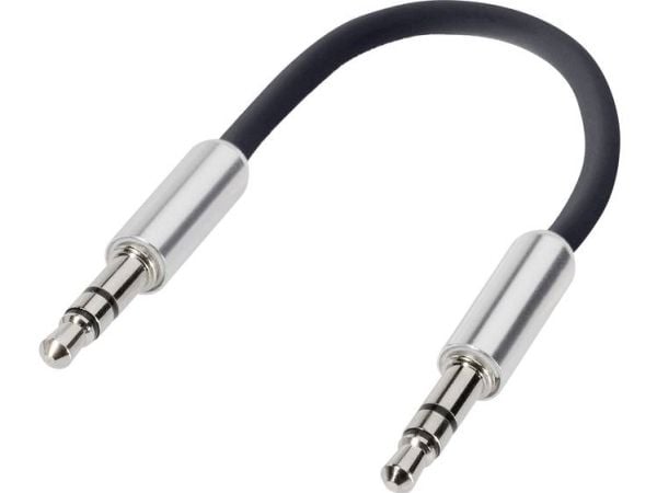 SpeaKa Professional SP-7870496, 3.5mm, Hankjønn, 3.5mm, Hankjønn, 0,1 m, Svart