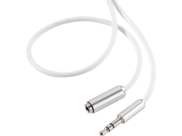 SpeaKa Professional SP-7870520, 3.5mm, Hankjønn, 3.5mm, Hunkjønn, 1 m, Hvit