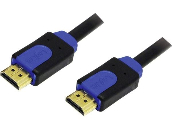 LogiLink CHB1105, 5 m, HDMI-tyyppi A (vakio), HDMI-tyyppi A (vakio), 10,2 Gbit/s, musta, Sininen