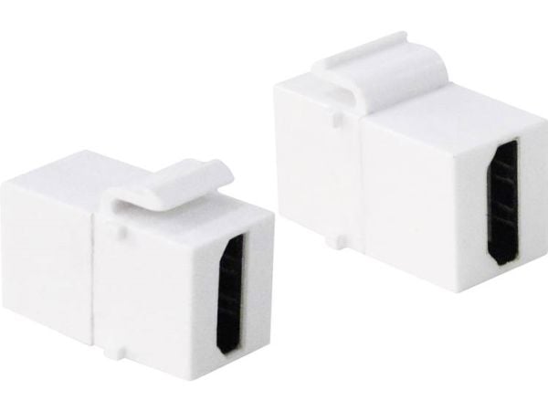 LogiLink 2xHDMI, Hvit, HDMI, HDMI, Gull, 14,5 mm, 29,5 mm