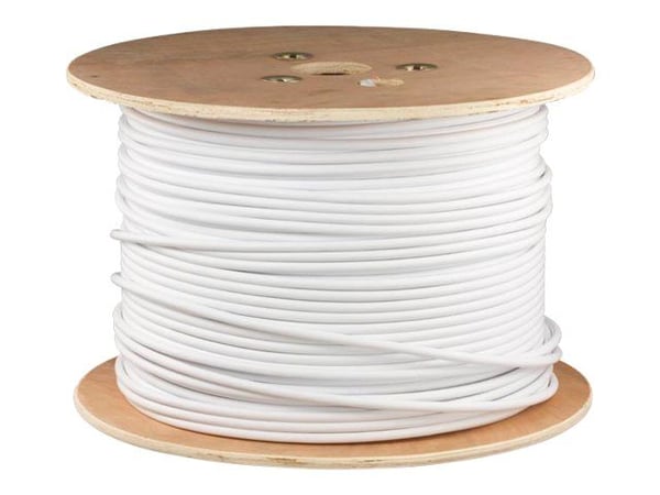 DELTACO TP-48GH - Massekabel - 305 m - brettet uskjermet tvinnet par (F/UTP) - CAT 6 - halogenfri - hvit