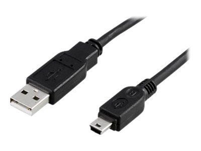 DELTACO USB-27S - USB-kabel - USB (hann) til mini-USB type B (hann) - USB 2.0 - 3 m - svart