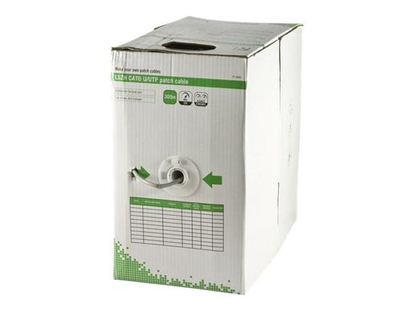 DELTACO TP-48BH - Irtokaapeli - 305 m - UTP - CAT 6 - harmaa - harmaa