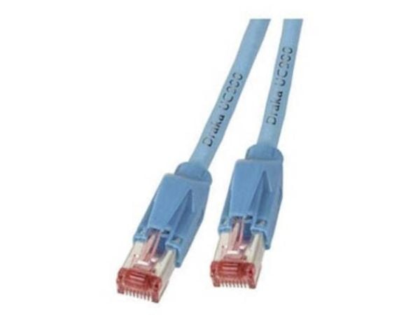 EFB Elektronik RJ45 S/FTP Cat6a, 0,5 m, Cat6a, SF/UTP (S-FTP), RJ-45, RJ-45, Blå