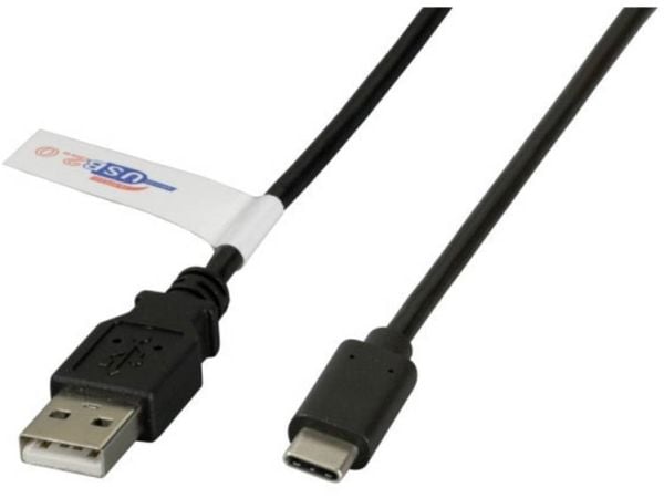 EFB elektronikk K5258SW.0.5, 0.5 m, USB A, USB C, USB 2.0, 480 Mbit/s, sort