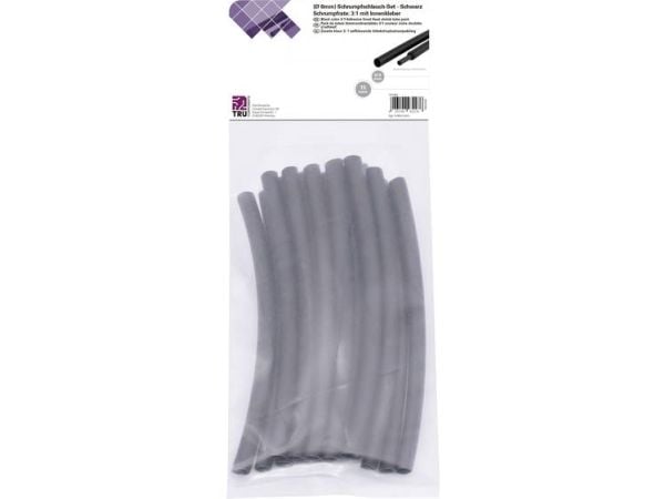 Conrad T1902CA032, Kutistesukka, Musta, Polyeteeni, 6 mm, 15 kpl, 2 mm
