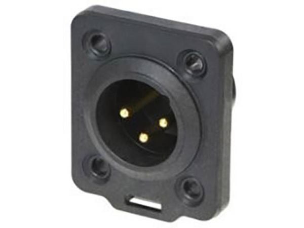 Neutrik NC3MDX-TOP, XLR, Musta, Polyamidi, IP65, 5 mO, 50 V