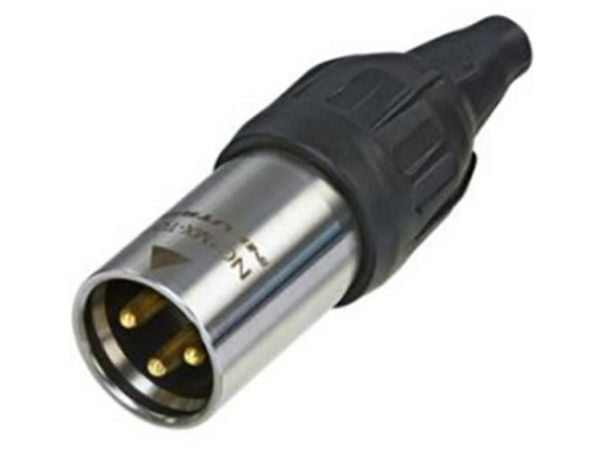 Neutrik NC3MX-TOP, XLR, Sort, Hankjønn, Rett, Polyamid, Gummi, Rustfritt stål, Nickel