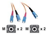 DELTACO - Nettverkskabel - SC multi-mode (hann) til SC multi-mode (hann) - 3 m. - fiberoptisk