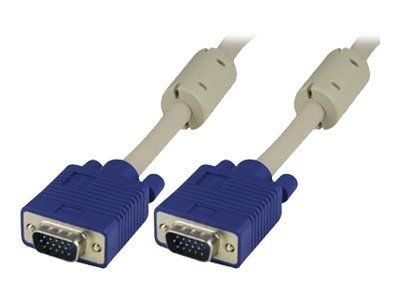 DELTACO - VGA-kabel - HD-15 (VGA) (hann) til HD-15 (VGA) (hann) - 1 m - tommelskruer