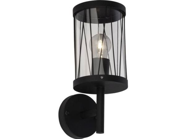 Brilliant Reed 44681/63 utendørs LED-veggbelysning (RGB) E27 40 W svart matt