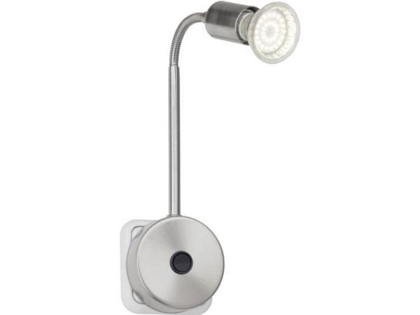 Brilliant Loona LED stikkontaktlampe GU10 3 W RGB rustfritt stål