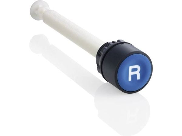 Harmony-painike moottorin suojusten käsikäyttöön, sininen ja valkoinen "R" 17..120 mm pitkä