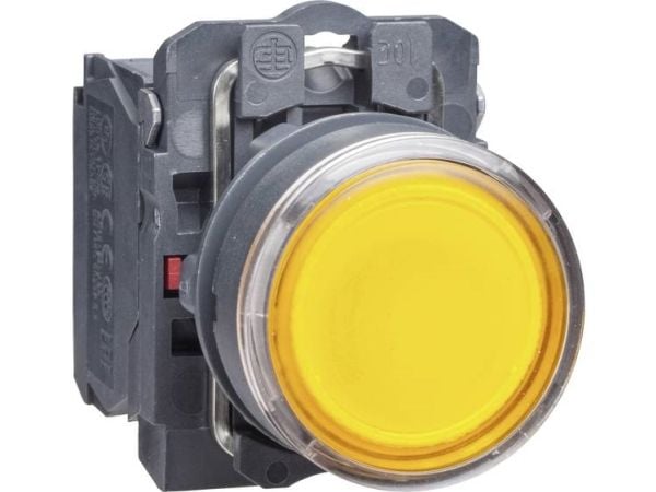 Schneider Electric XB5, Keltainen, 24 V, 50 - 60 Hz, 10 A, 30 mm, 57 mm