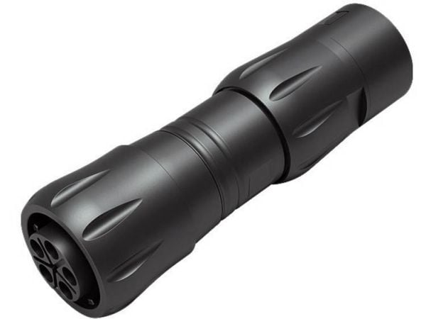 BINDER 99 6490 100 05, Bayonet, Sort, Hunkjønn, Rett, IP68, IP69K, 600 V