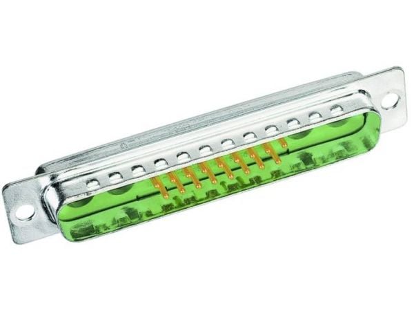 Harting 09 69 211 5072, D-Sub 2, Grønn, Metallisk, Polyester, Stål, Termoplast, Boks, Kobberlegering, 5 A