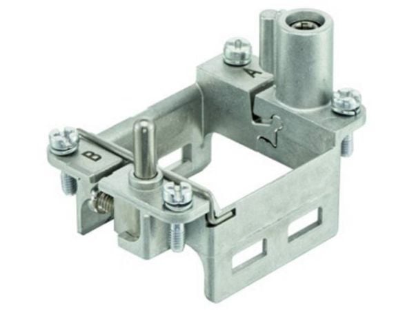 Harting gångjärnsram för 2 moduler märkning A-B Han Modular 09140060361