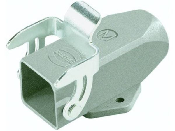 HARTING HAN A -liitinholkki, tyyppi 3A,M20-läpivienti, metallia, lukitusklipsi