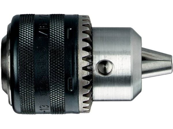 Metabo 635008000, Nøkkeldrevet chuck, 0,5 mm, 6,5 mm, 3/8"-24, 3 cm, Sort, Rustfritt stål