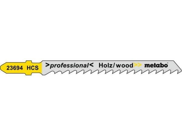 Metabo 623694000, Stikksagblad, Løvtre, Kjøkkenbenk, Mykt tre, High Carbon Steel (HCS), Sort, Gult, 7,4 cm, 1,7 mm