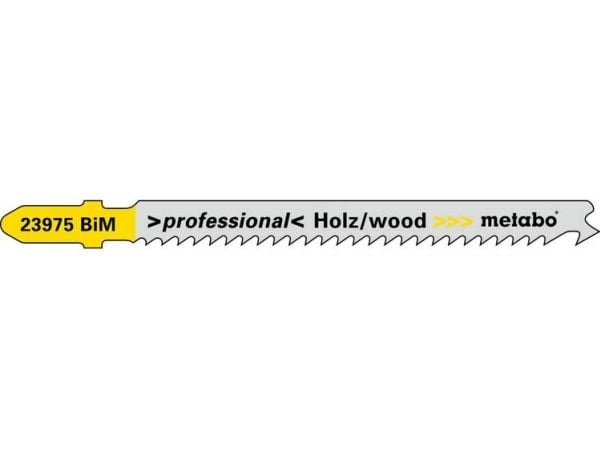 Metabo 623975000, Stiksagblad, Hardtre, Laminat, Plast, Mykt tre, Bimetall, Grå, Gul, 7,4 cm, 2,7 mm
