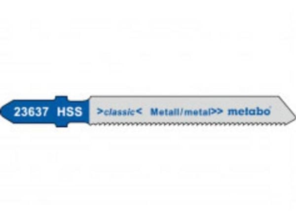 Metabo 623692000, Stikksagblad, Ikke-jernholdig metall, Blad metall (medium tykk), Høy-Hastighets Stål (HHS), Blå, Grå, 5,1 cm, 1,2 mm