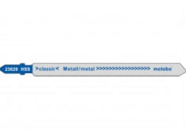 Metabo 623629000, Stikksagblad, Metall, Sandwich material, Stål, Høy-Hastighets Stål (HHS), Blå, Grå, 10,6 cm, 1,2 mm