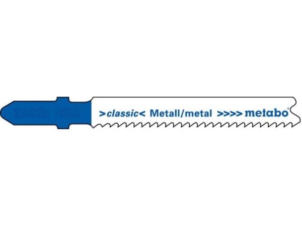 Metabo 623925000, Stiksagblad, Ikke-jernholdig metall, Blikkplate (middels tykk), High Carbon Steel (HCS), Blå, Grå, 6,6 cm, 1,9 mm