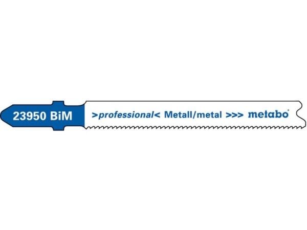 Metabo 623950000, Stikksagblad, Ikke-jernholdig metall, Blad metall (medium tykk), Bimetall, Blå, Grå, 6,6 cm, 1,1 mm