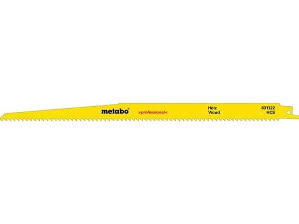 Metabo 631122000, Sabelsagblad, Sponplate, Plast, Kryssfiner, Tre, High Carbon Steel (HCS), Hvit, Gult, 4 mm, 1,25 mm