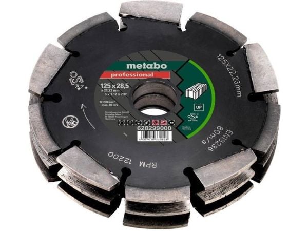 Metabo 628299000, 12,5 cm, 2,22 cm, 12200 rpm, 3 cm, Metabo, 1 stk