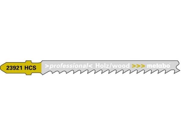 Metabo 623921000, Stikksagblad, Sponplate, Løvtre, Mykt tre, Trekjernen kryssfinér, High Carbon Steel (HCS), Sort, Gult, 7,4 cm, 4 mm