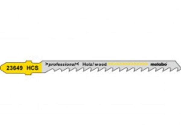 Metabo 623649000, Stikksagblad, Sponplate, Løvtre, Mykt tre, Trekjernen kryssfinér, High Carbon Steel (HCS), Sort, Gult, 7,4 cm, 1,25 mm