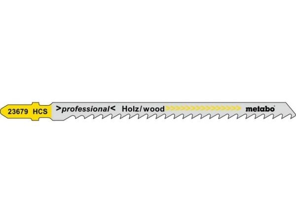 Metabo 623679000, Stiksagblad, Sponplater, Trefiberplater, Hardtre, Mykt tre, Kryssfiner med trekjerne, High Carbon Steel (HCS), Svart, Gul, 10,4 c...