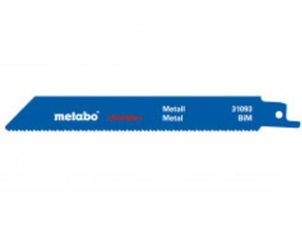Metabo 628253000, Sabelsagblad, Profil, Blad metall, Bimetall, Svart, Blå, Hvit, 15 cm, 25 stykker