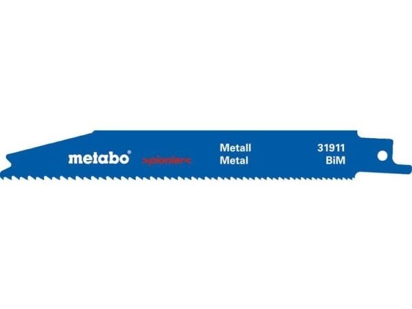 Metabo 631911000, Sabelsagblad, Metall, Blå, Hvit, 0,9 mm, 15 cm, 2 stykker