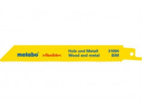 Metabo 631094000, Sabelsagblad, Metall, Gips, Stål, Tre, Bimetall, Blå, Hvit, Gul, 10-14, 1,8 mm