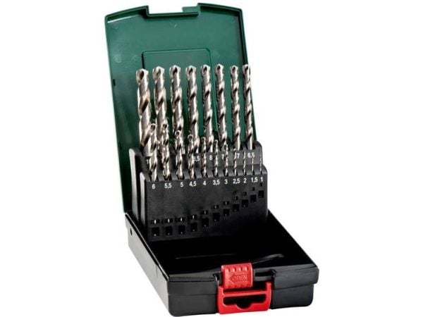 Metabo 627097000 metallspiralbor-set med 19 deler 1–8,5 mm