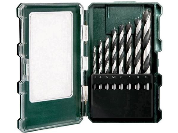 Metabo - Borsett - for kartong, kryssfinér, bløtt tre, løvtre - 8 deler - for Metabo BS 14.4 MOBILE WERKSTATT